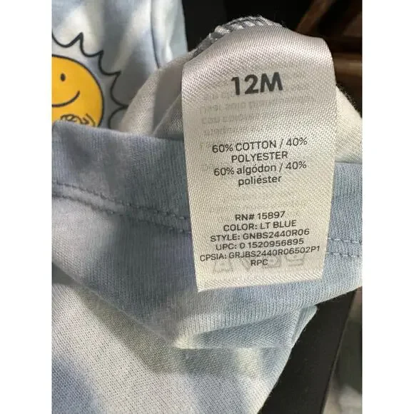 Garanimals Romper Toddler Boy 18m NWT Tie Dye Summer Skater Smiley Happy Days - Picture 5 of 5